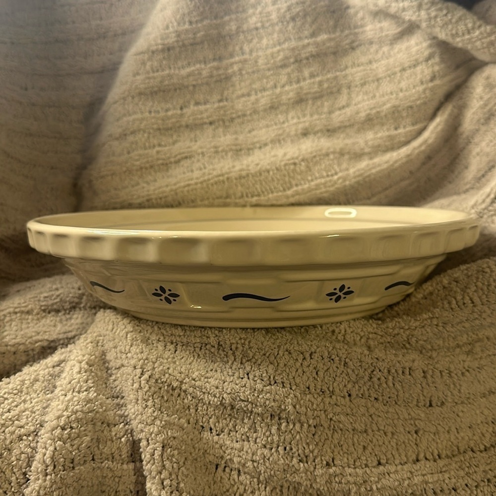 Vintage Longaberger Pottery Pie Plate Microwave/ Dishwasher/Oven & Freezer Safe